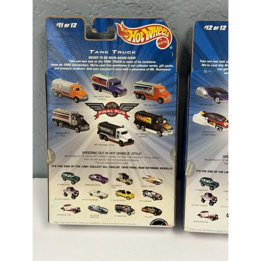 Hot Wheels Last Run Bent Cards‎ Still Sealed Lot Of 2